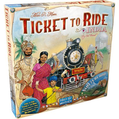 TICKET TO RIDE: MAP #2 - INDIA / SWITZERLAND (ML)