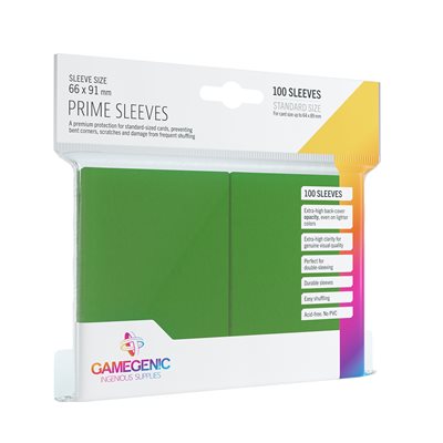 PRIME SLEEVES GREEN (10 PACKS)