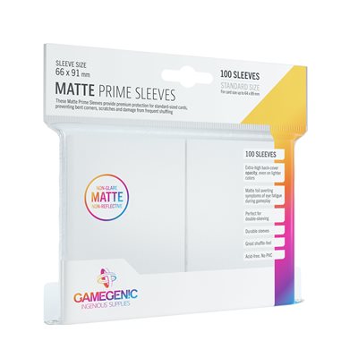 MATTE PRIME SLEEVES WHITE (10 PACKS)