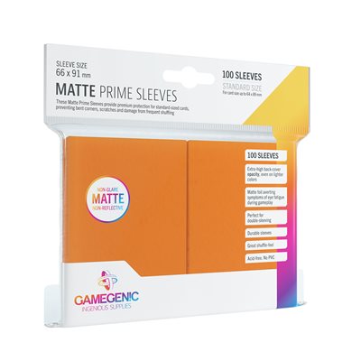 MATTE PRIME SLEEVES ORANGE (10 PACKS)