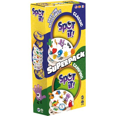 SPOT IT! / DOBBLE - SUPER PACK CLASSIC / CAMPING (ECO BOX ML) - REBRANDING^ Q2 2024